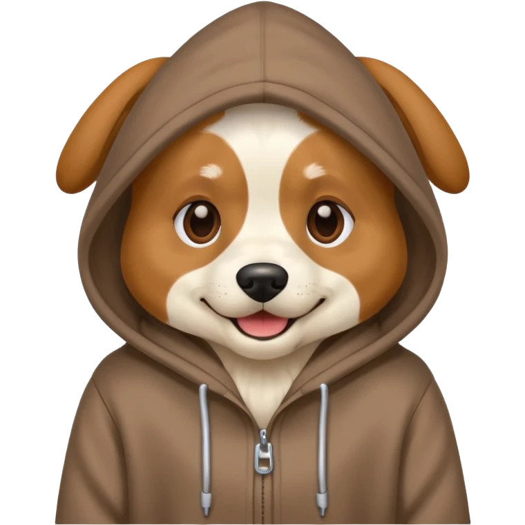 dog wearing hoodie emoji