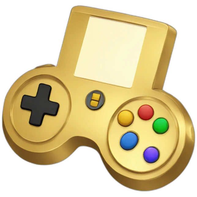 Gold game pad  emoji