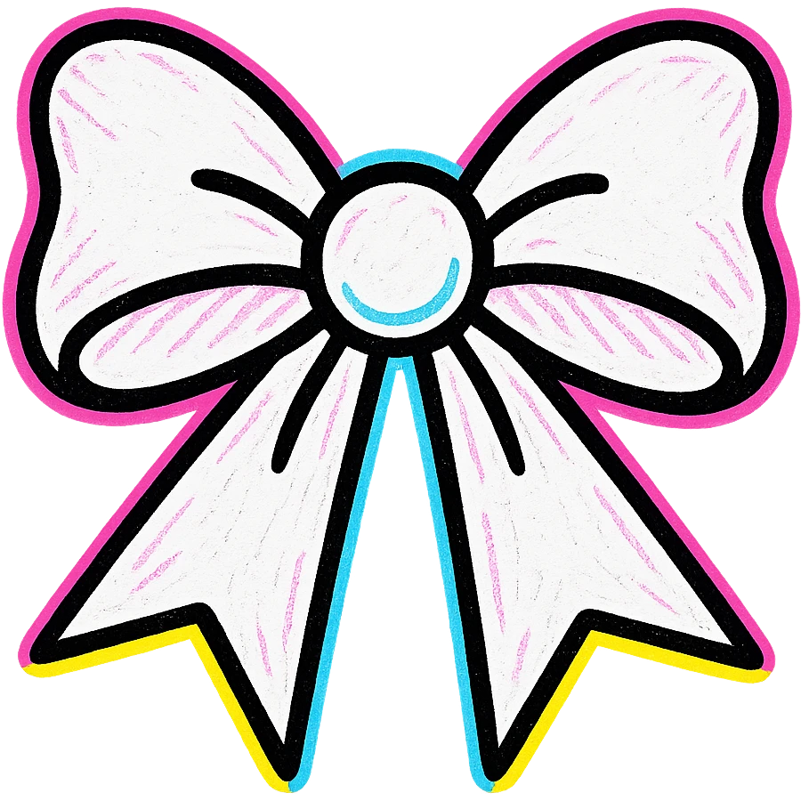 white gothic bow emoji