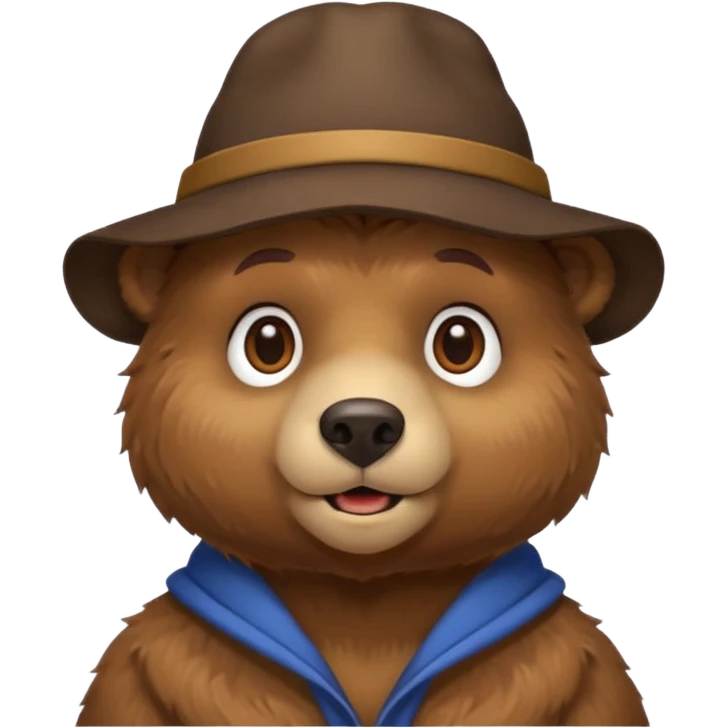 bear wearing hat emoji