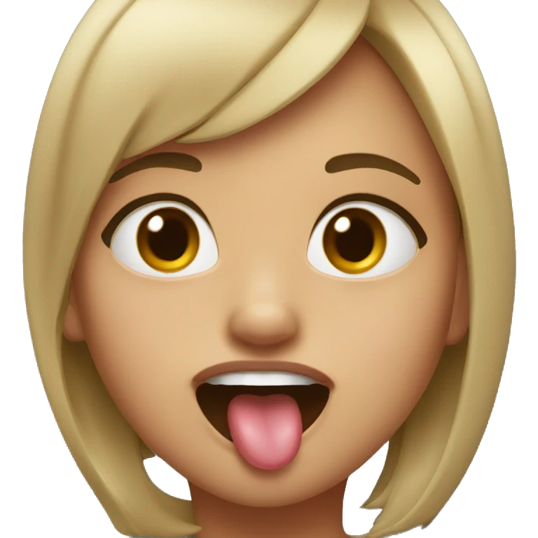 Girl sticking tongue out emoji