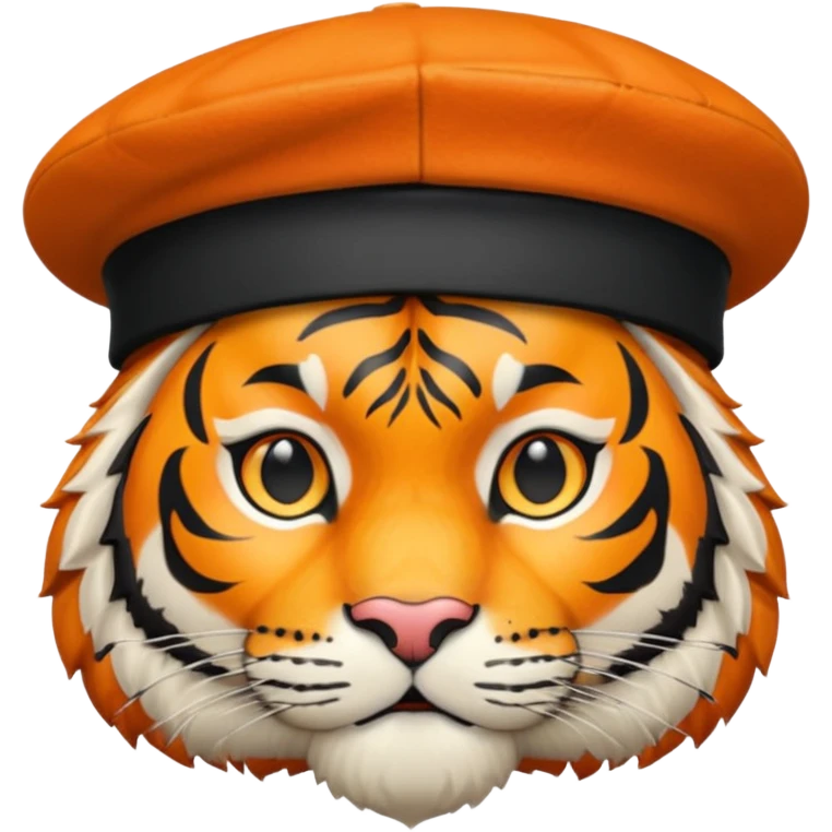 tiger with beret emoji