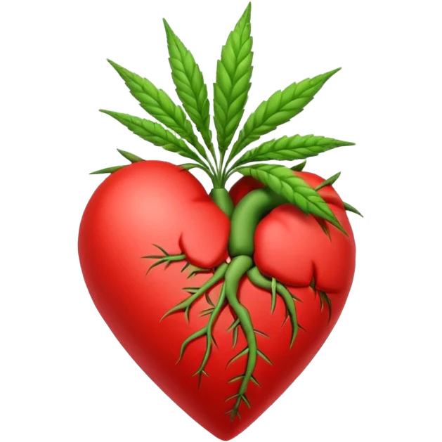 Animated weed heart emoji