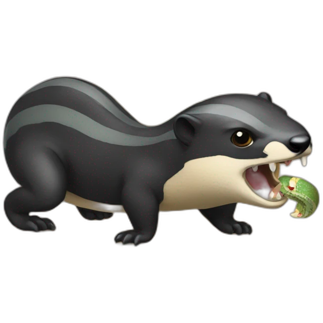 Honeybadger eat snake emoji