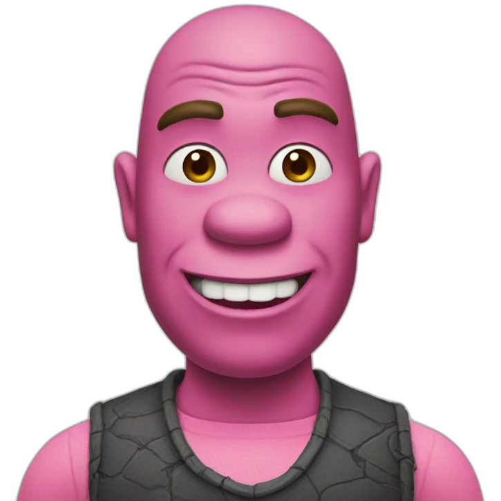 Shrek with pink skin emoji