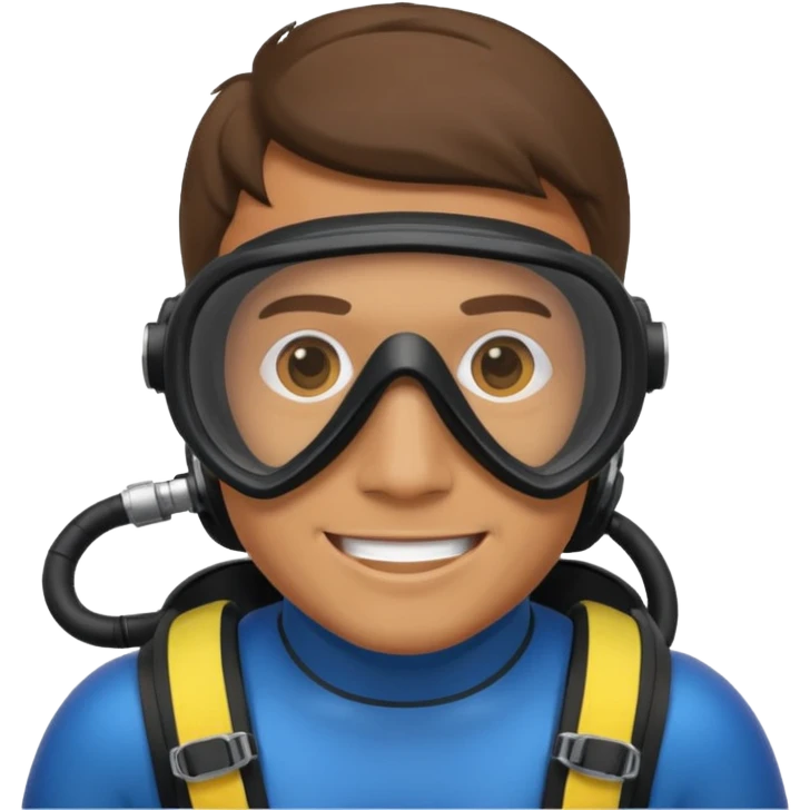 man with scuba mask   emoji