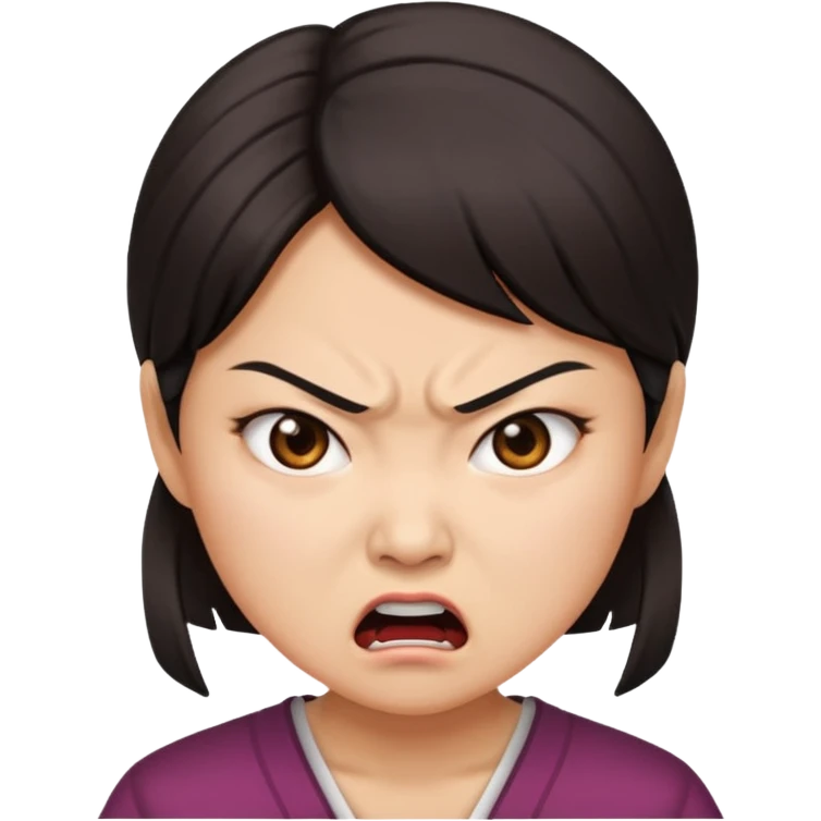 Angry Asian lady emoji