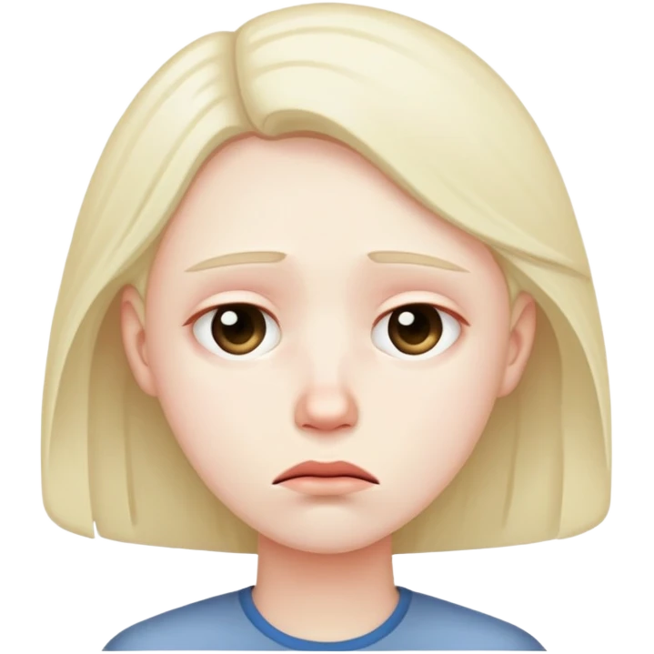 Tired and sad emoji