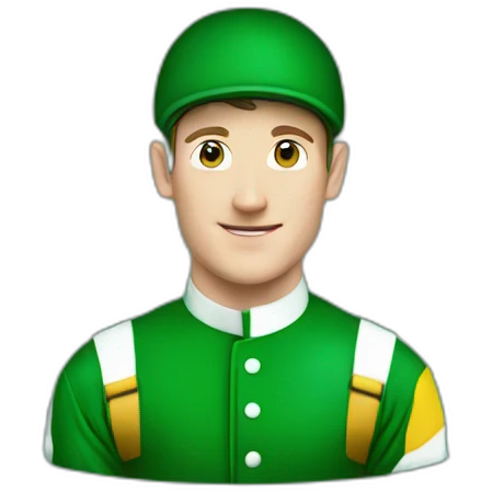 paul townend jockey dark green polka dot emoji