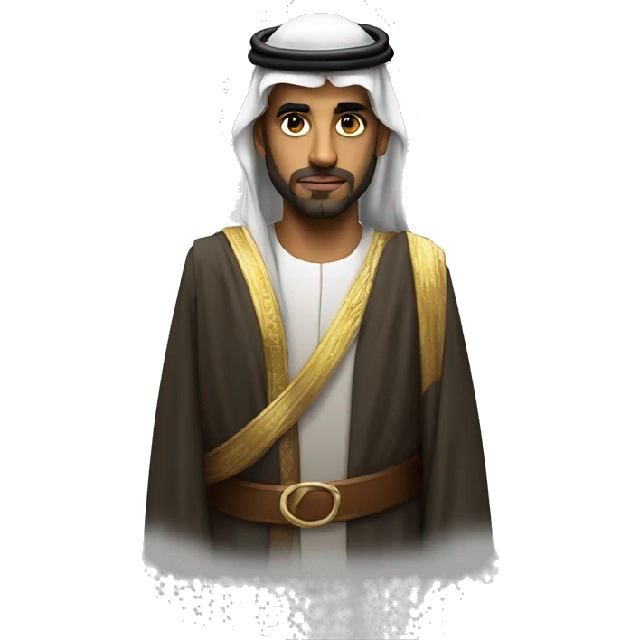 photorealistic  Faisal King of Saudi Arabia serious emoji