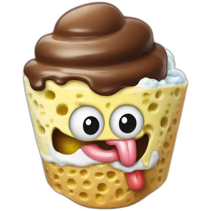 SpongeBob licks ice cream emoji