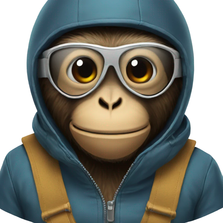 monkey with ski mask emoji