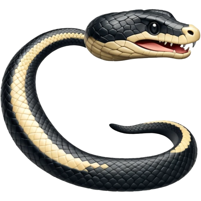 Faça o ouroboros a cobra comendo seu próprio rabo em preto e branco, o rabo da cobra tem q estar dentro de sua própria boca emoji