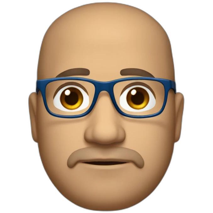 dark-haired-spanish-40-year-old-fat-man,-brown-eyes,-blue-glasses,-no-beard,-no-moustache. emoji