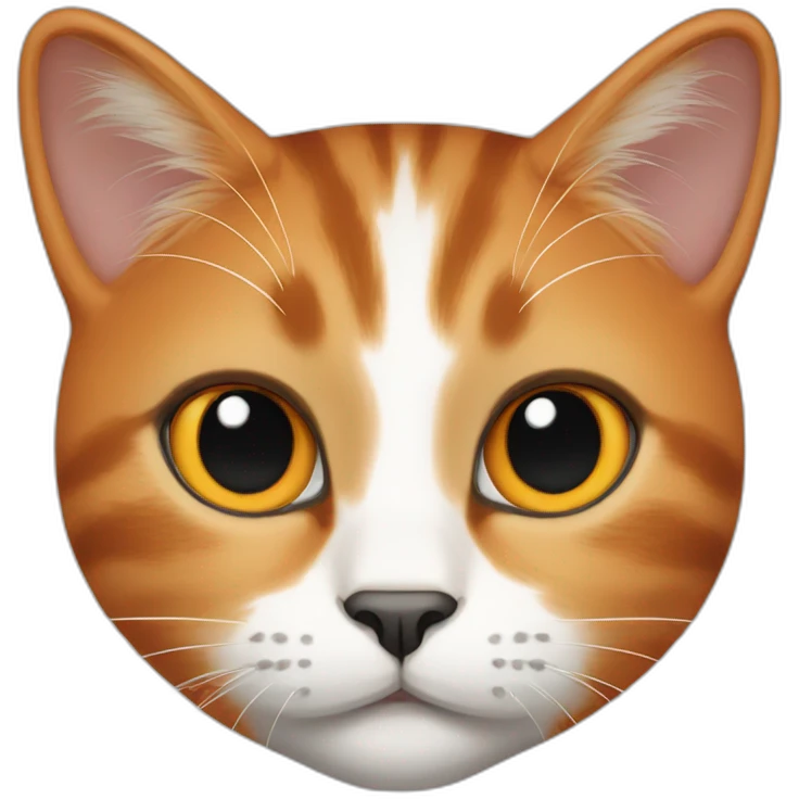 Orange, black and white female cat emoji