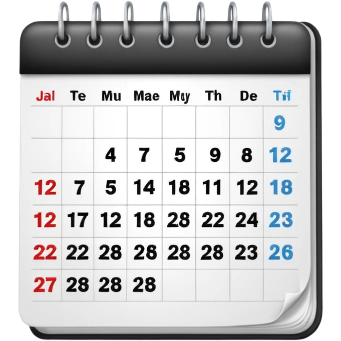 calendar week emoji