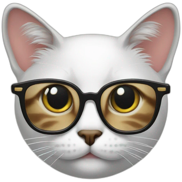 Cat with glasses emoji
