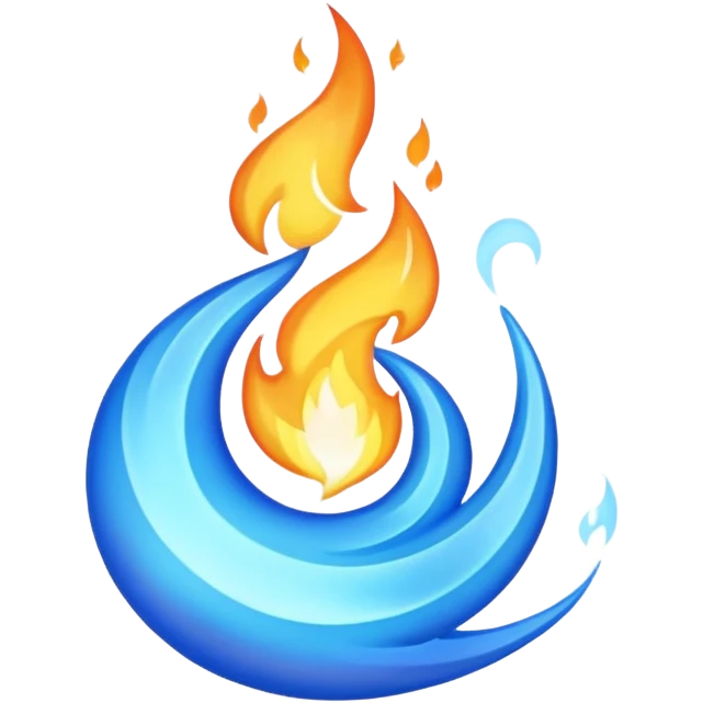 Blue fire emoji