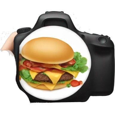 taking picture of food emoji