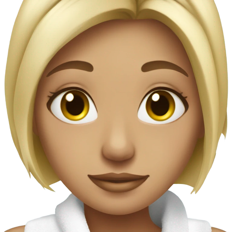 Girl blonde in spa emoji