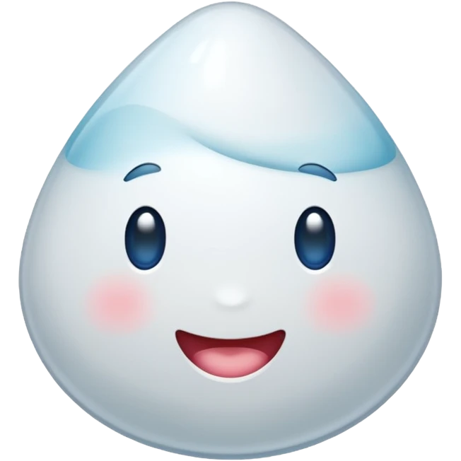 white gum drop emoji