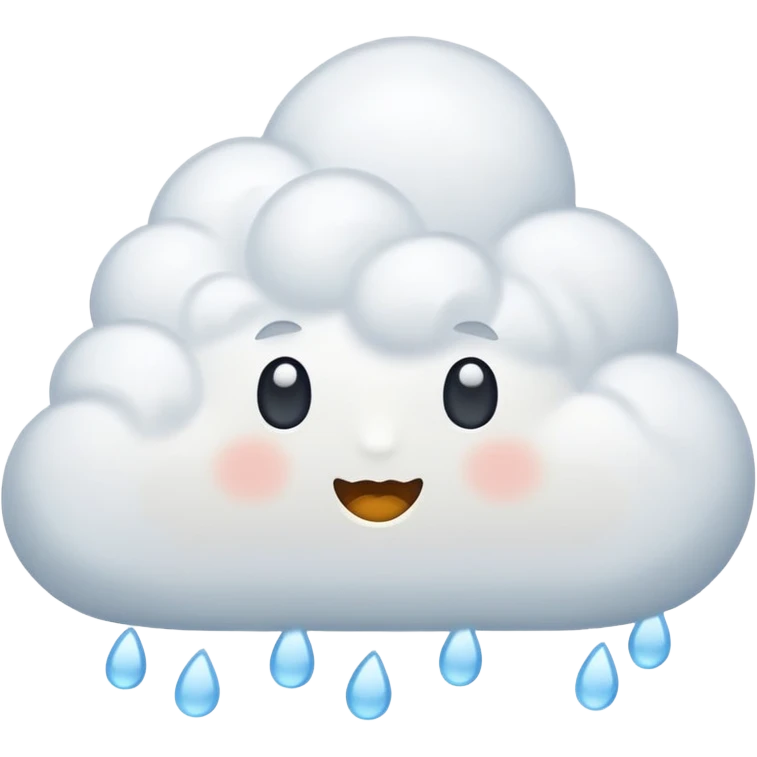 a normal cloud that is snowing  emoji