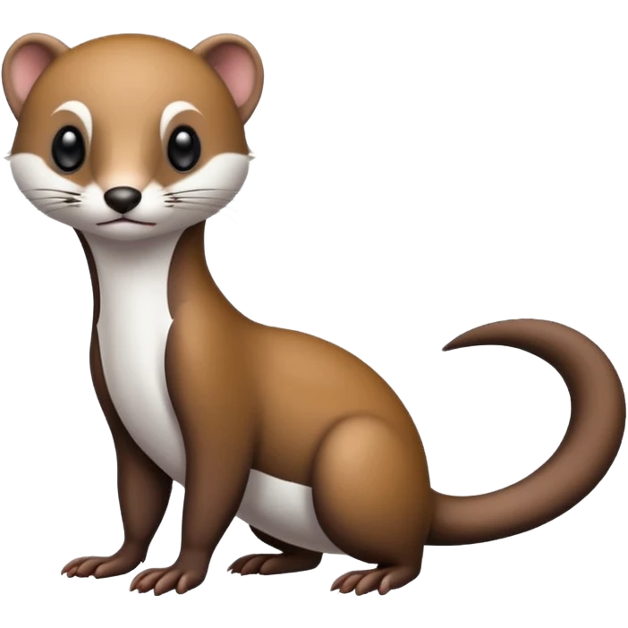 black-white Weasel emoji