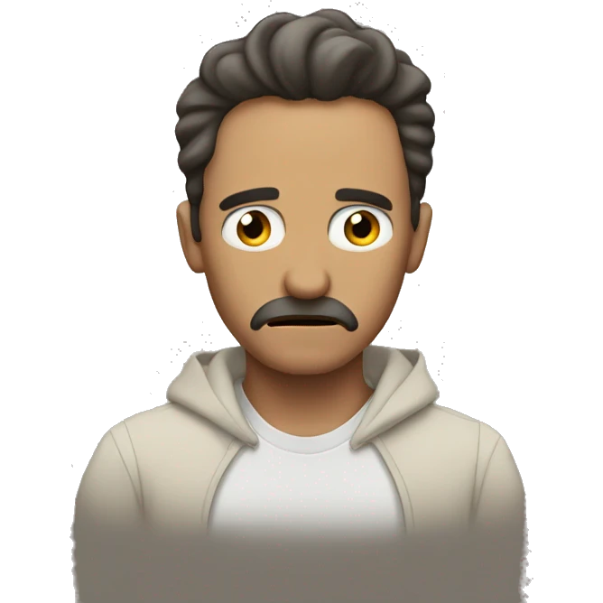 a man covering fear emoji