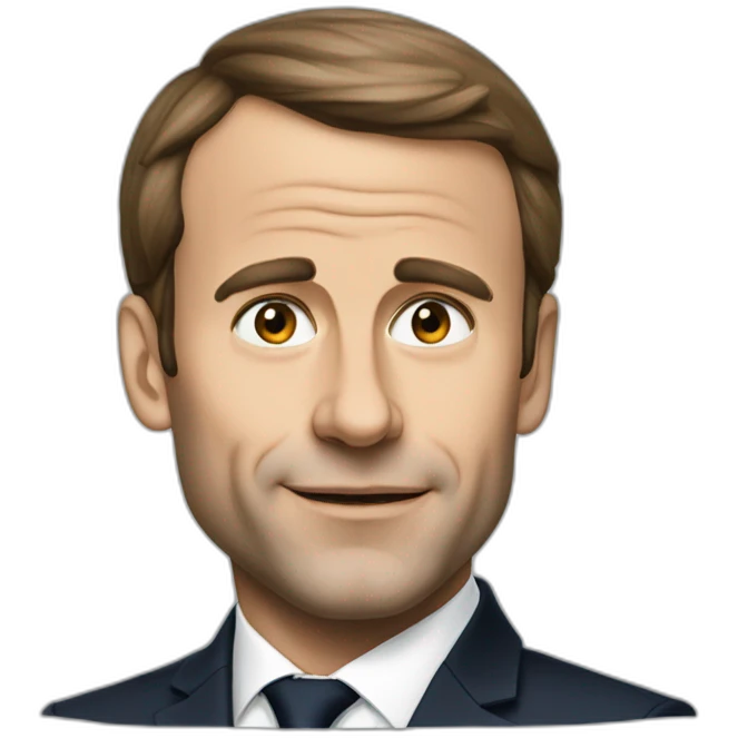 Macron qui dessine emoji