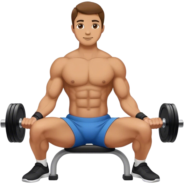 man seated weighted wrist curl emoji