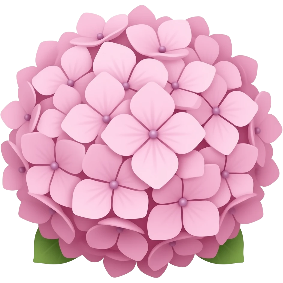pink hydrangea emoji