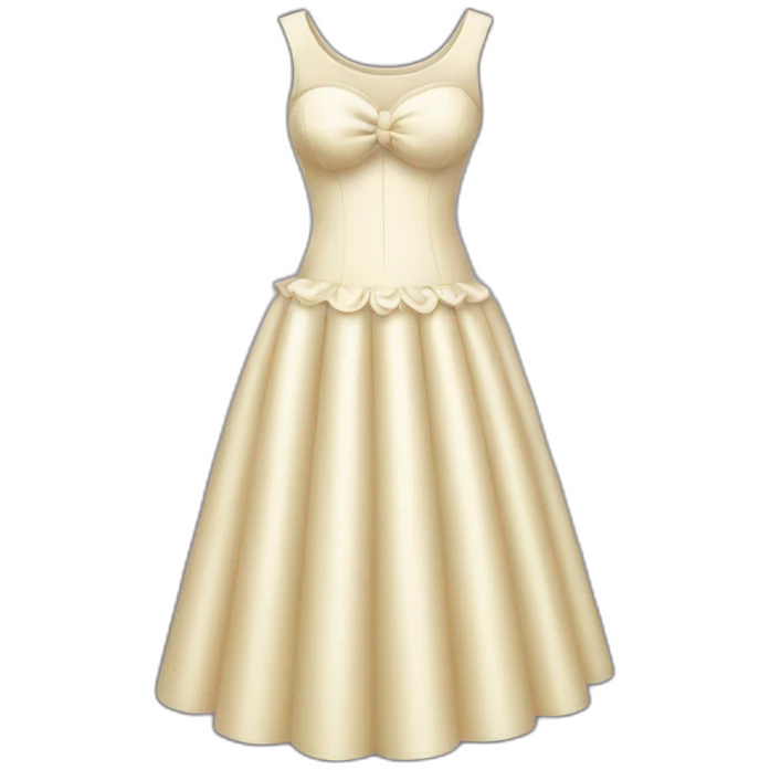 fancy cream dress emoji