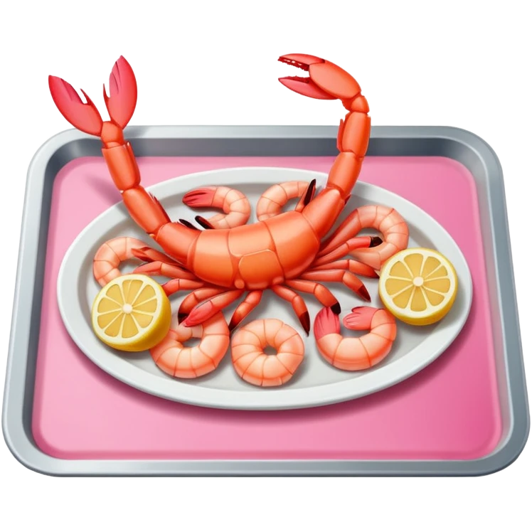 Shrimp on an airplane emoji