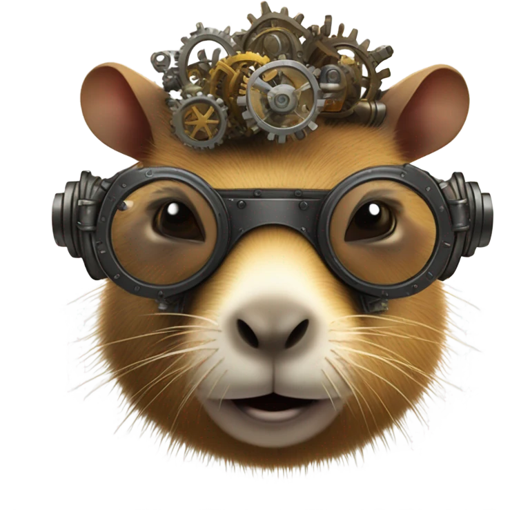 capybara steampunk 3/4 turn emoji