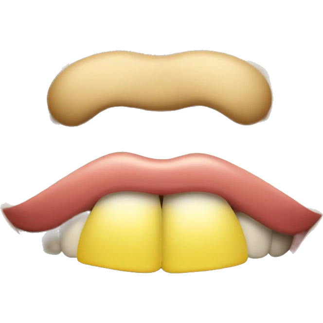 Yellow emoji biting its lower lip emoji