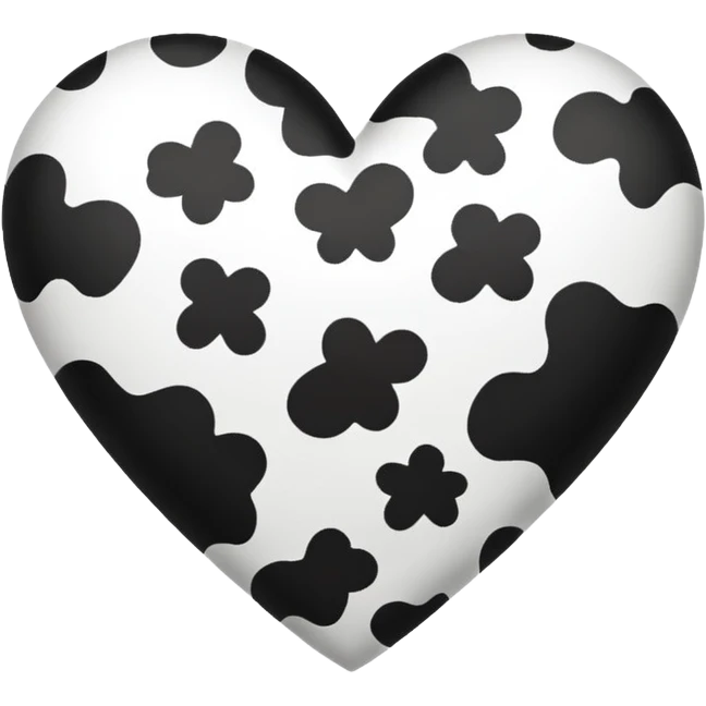 Cow print heart emoji