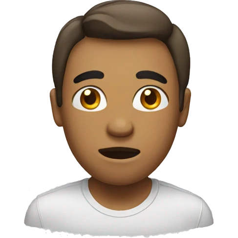RUNNING, BUT SAD FACE emoji
