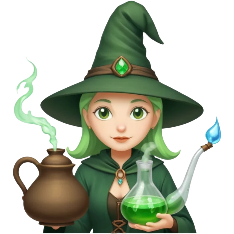 green witch cooking potion emoji