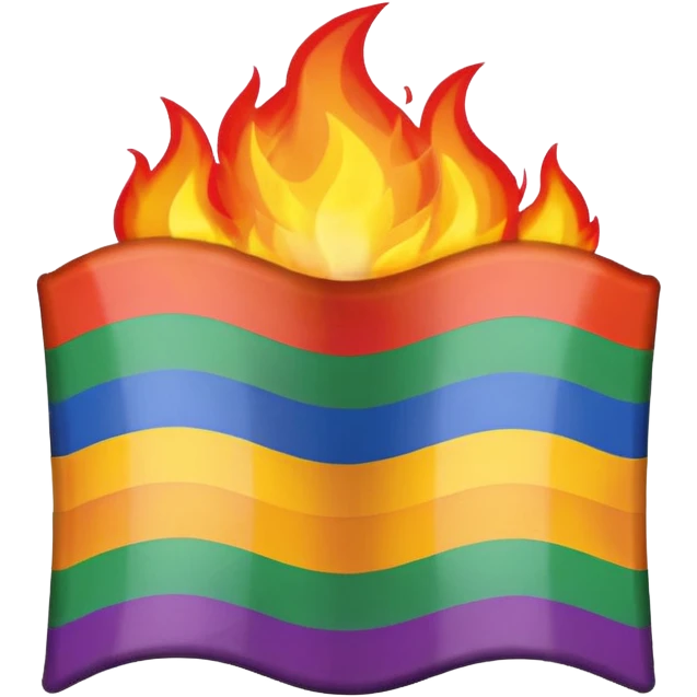 lgbt flag burned emoji  emoji