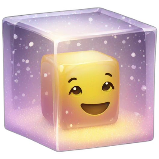 glass cubes with sparkles emoji