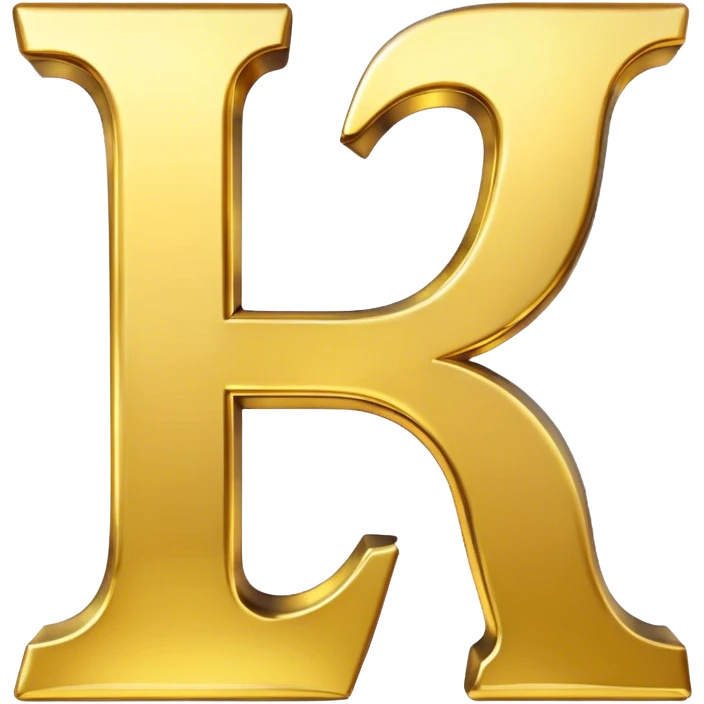 gold letter emoji