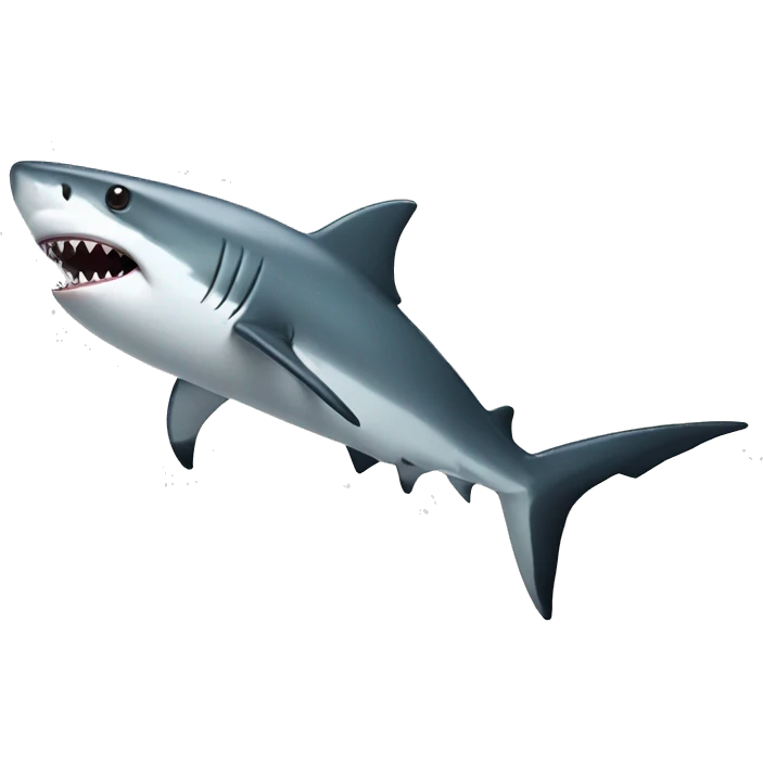 Shark with remora emoji