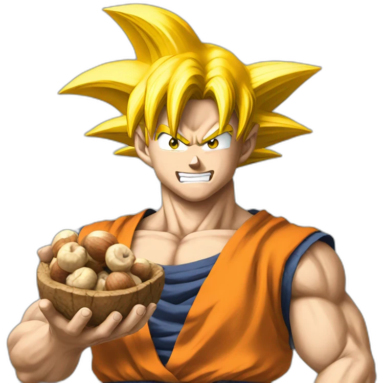 goku holding nuts emoji