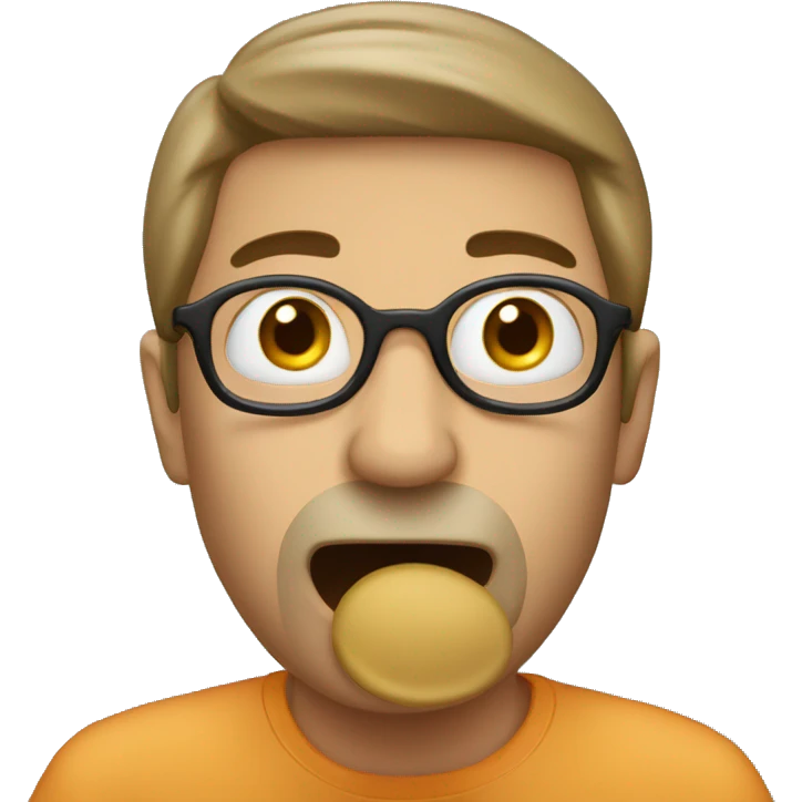 person going "shh" that looks very crazy emoji