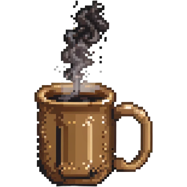 Coffee mug with steam emoji