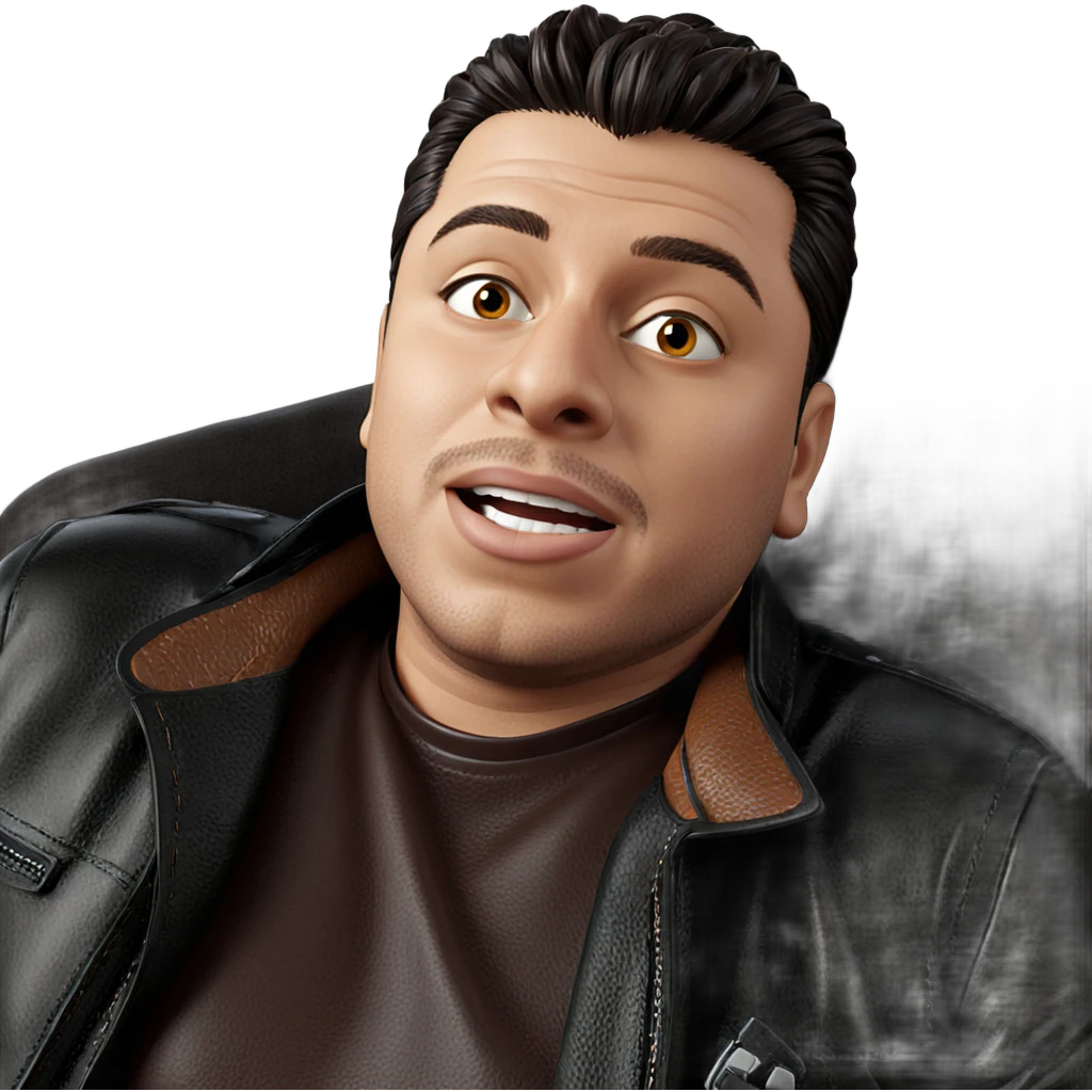 male in leather jacket emoji