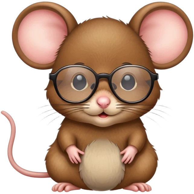 Mouse with glasses emoji