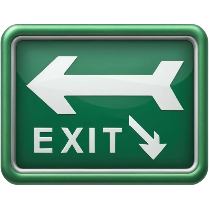 Exit Sign – green arrow,Subway Signs. emoji