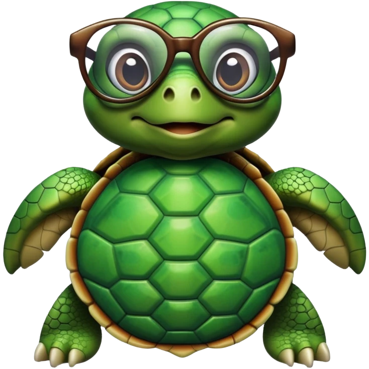 Tortuga con lentes  emoji