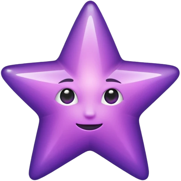 Purple shiny star emoji